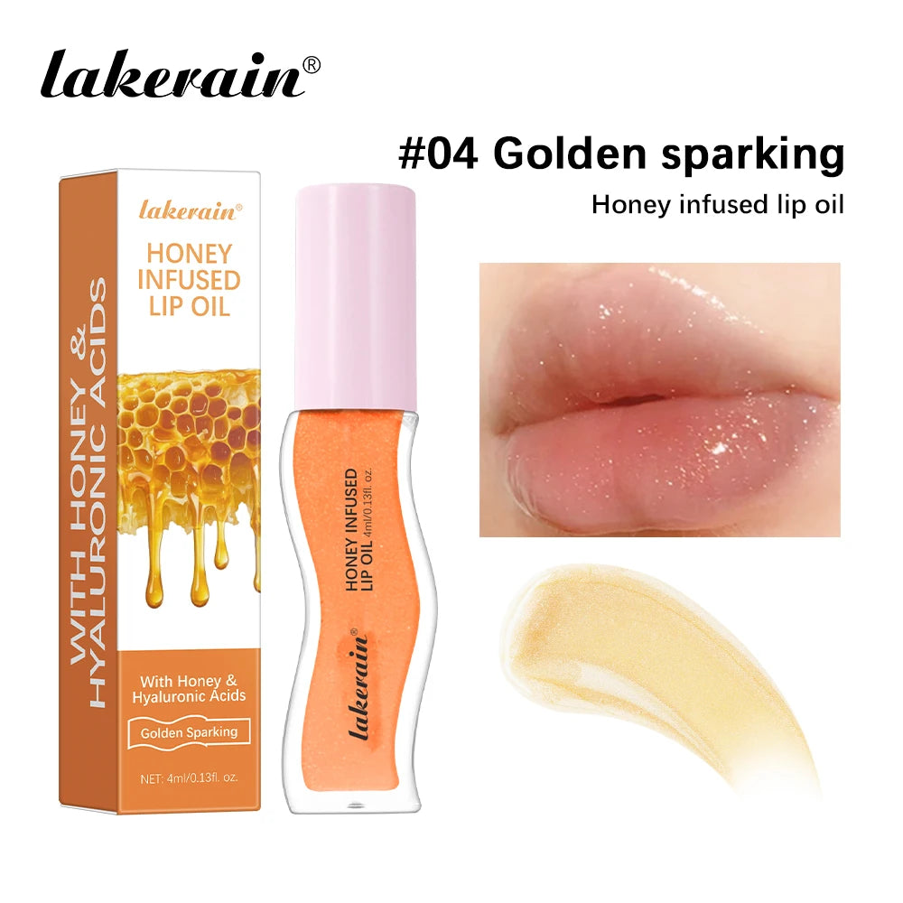 Moisturizing Lip Gloss Oil Nourishes Hydrates Glossy Lips Care Lipstick Plumping Exfoliating Pink Plumping Gloss Oil Makeup Oasis Select 4 Golden Sparking
