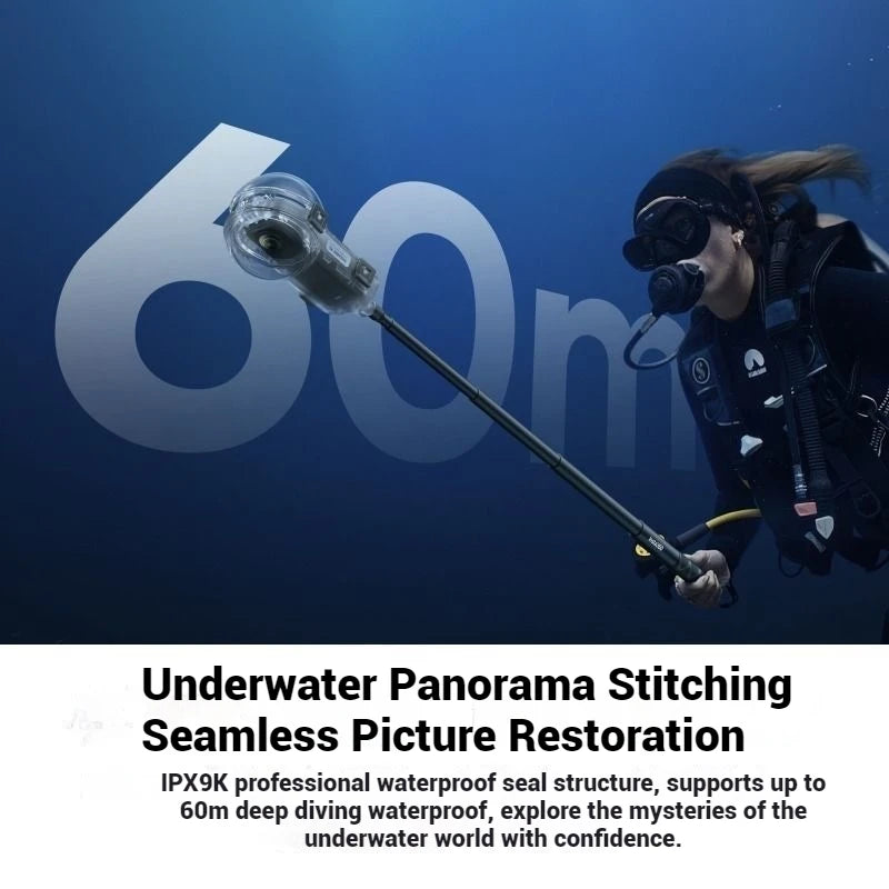 Insta360 X5 Invisible Dive Case | 60m Waterproof Housing