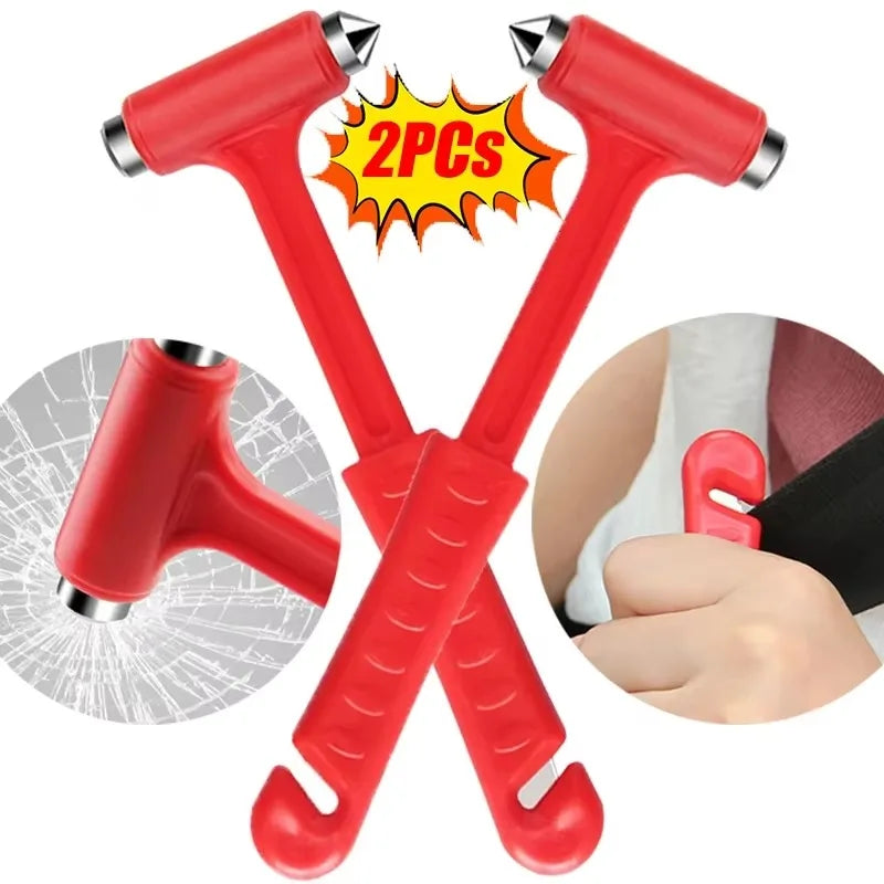 Two-in-One Emergency Car Safety Hammers Seat Belt Cutter Window Breaking Hammer Portable Car Emergent Rescue Escape Tools Oasis Select