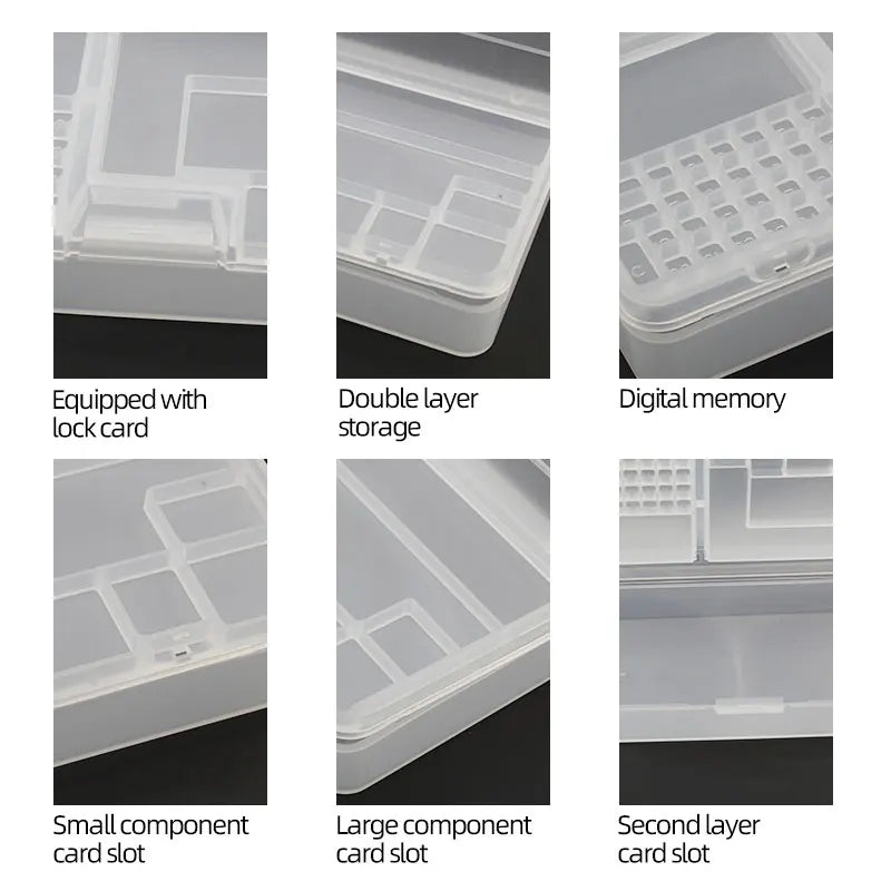 Box, Electronic Components, Transparent Plastic Storage, Small Screw Accessories, Tool Classification Grid Oasis Select