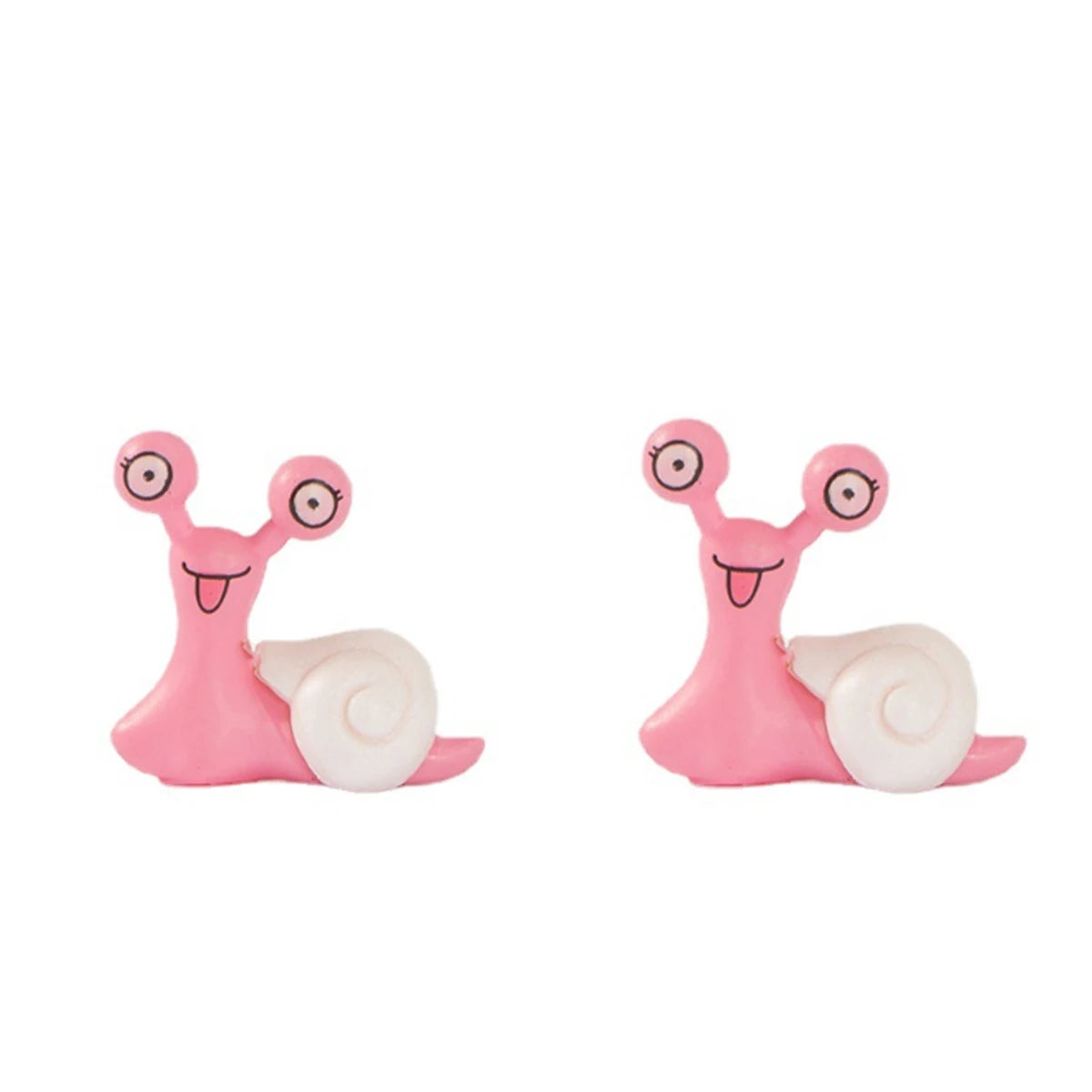 2-8 PCS Miniature Resin Snail Figurine – Cute Garden Ornament for Fairy Dollhouse, Bonsai Plant Decor & Terrarium Oasis Select Pink-2pcs