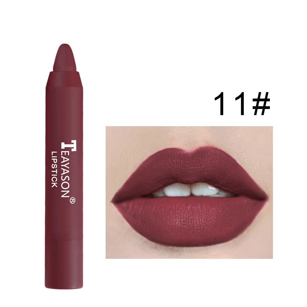TEAYASON Velvet Matte Lip Crayon – Long-Lasting High Pigment