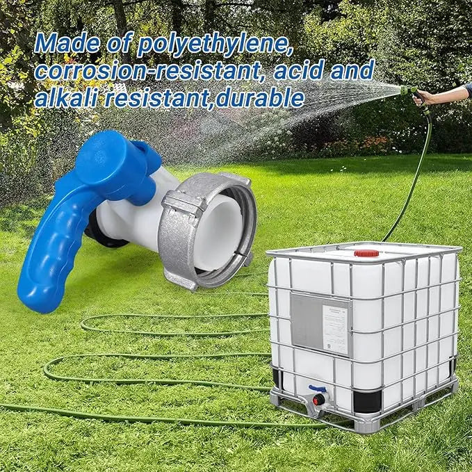 Butterfly Valve for IBC Tank Tote Tank Connection Plastic Water Drain Adapter DN40 50 80 62 75 100mm - Easy Drain Valve Oasis Select