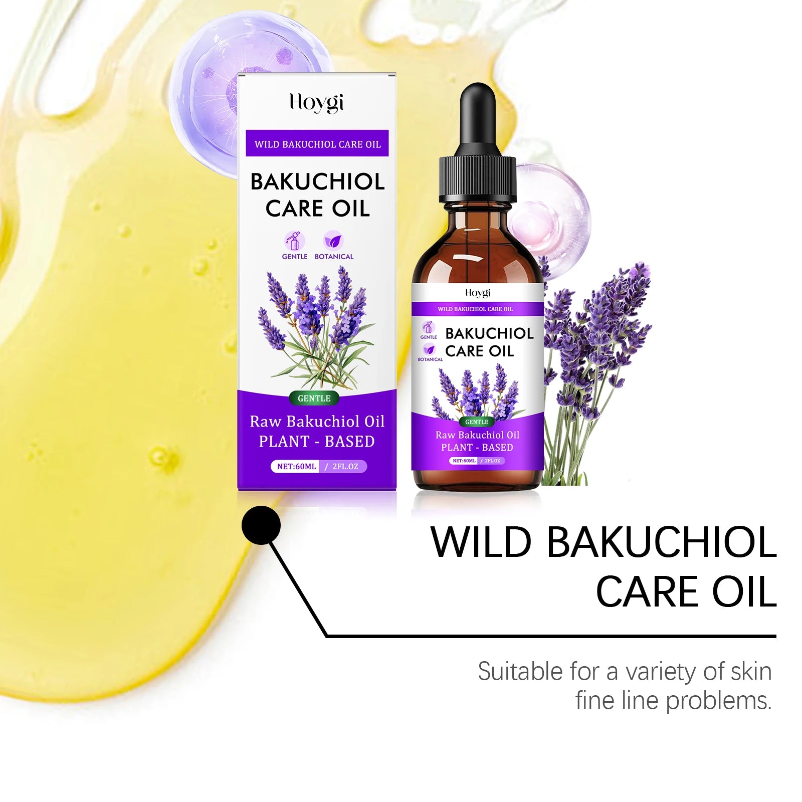 Bakuchiol Essectial Oil Relaxing Reduce Fine Lines Smoothing Facial Body Skin Care Nourish Aromatherapy Lavender Essential Oil Oasis Select
