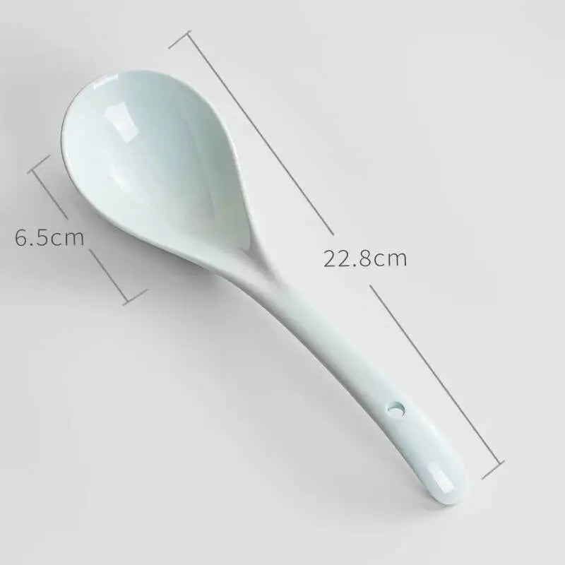 Internet Celebrity Porridge Spoon Large Size Clay Pot Soup Spoon Porridge Spoon Hot Pot Long Handle Spoon Kitchen Tablewear Oasis Select Large Soup Spoon 1