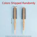Natural Wood Round Curling Brush – Anti-Static Nylon Bristles Round Curling Brush Oasis Select Round Comb-12