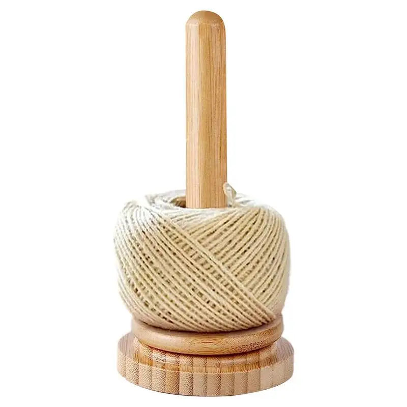 Yarn Holder Stand Wood Manual Yarn Winder Dispenser Rotating Yarn Ball Storage Knitting Accessories forCutting Sewing Crocheting Oasis Select