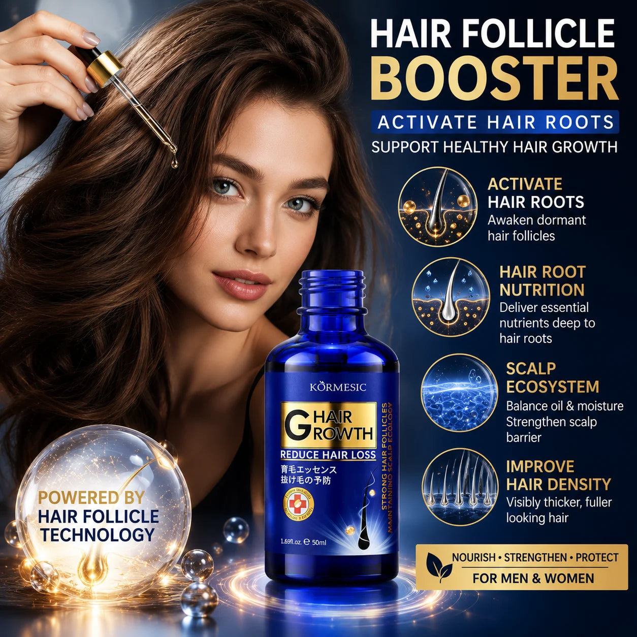 KORMESIC Hair Growth Serum – Scalp & Follicle Booster 50ml