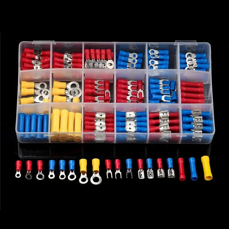 102/300pcs Cable Lug Kit Kit Wire Flat Female and Male Insulated Wire Cable Connector Crimp Terminal Kit Oasis Select 300PCS