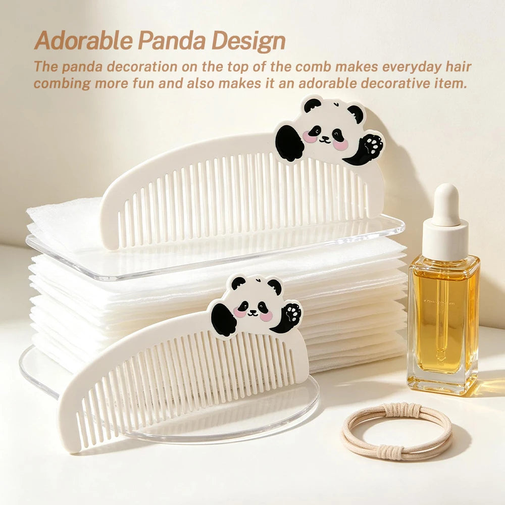 Cute Panda Wide Tooth Pocket Comb – Portable Travel Comb Pocket Hair Comb Oasis Select