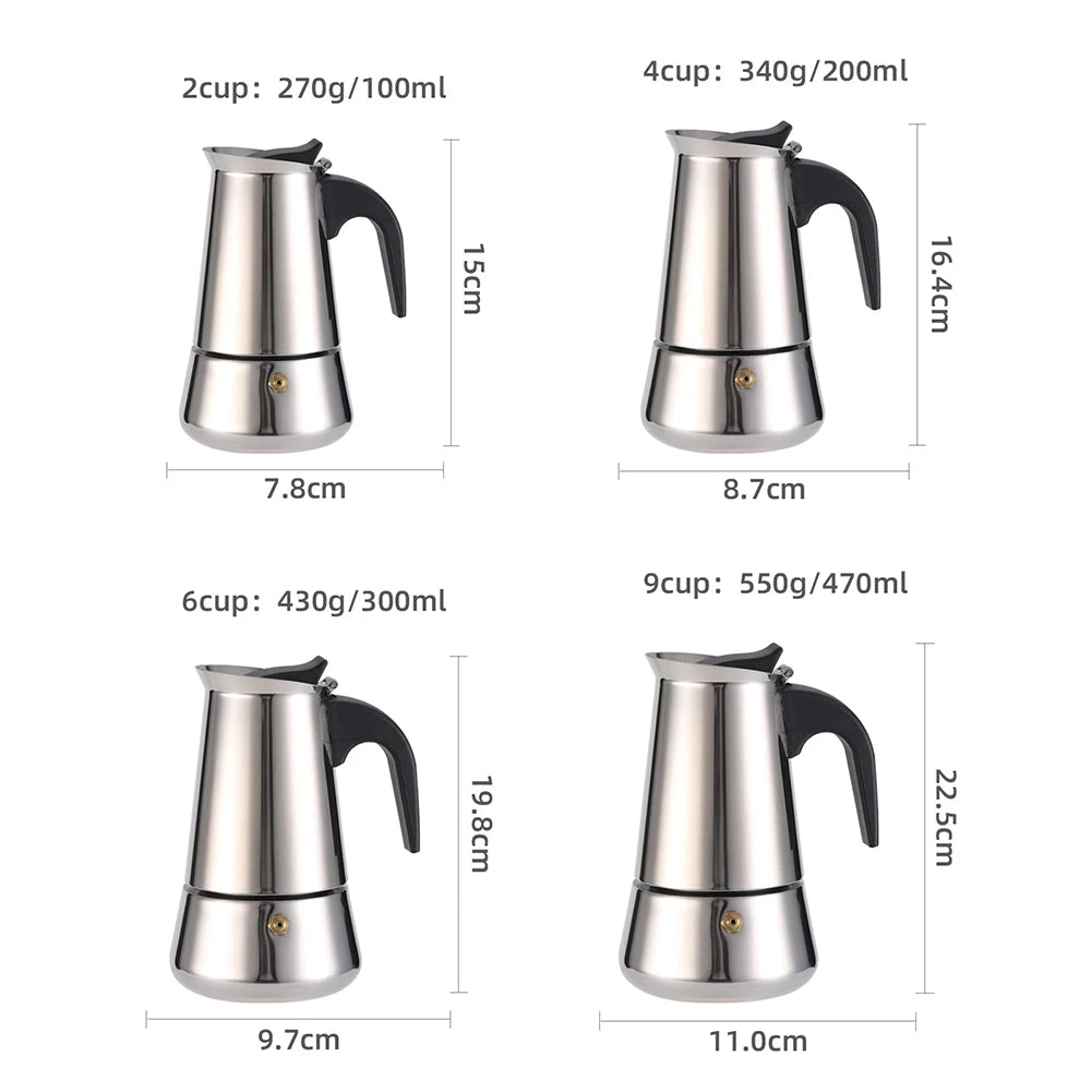Octagonal Moka Pot – Stovetop Espresso Maker | Home & Camping