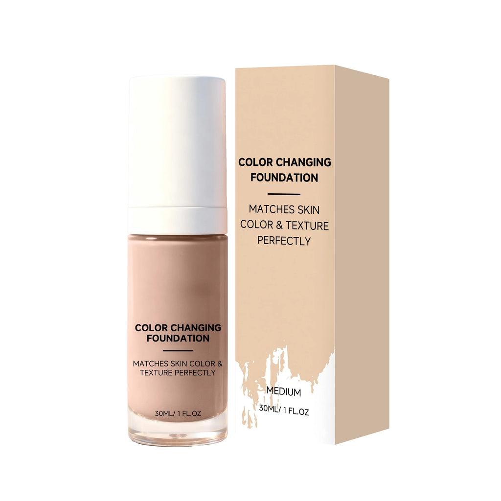 Color Changing Liquid Foundation – Waterproof, Skin Tone Match Liquid Foundation Oasis Select Medium Skin Color
