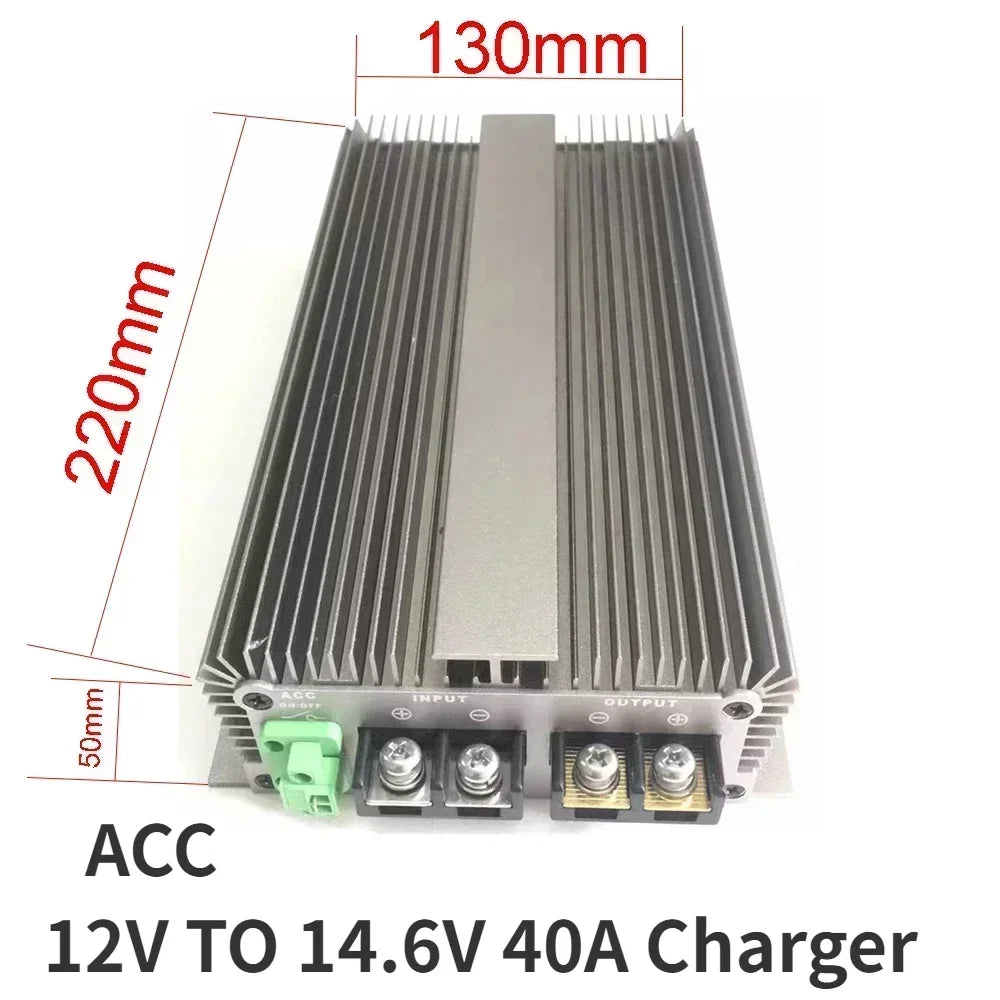 12V to 14.6V 40A-80A Lifepo4 Charger 10V-16V Battery Charger RVs Boat Car Dual Battery System for Lifepo4 Lithium Battery Oasis Select 12V-14.6V40A Charger
