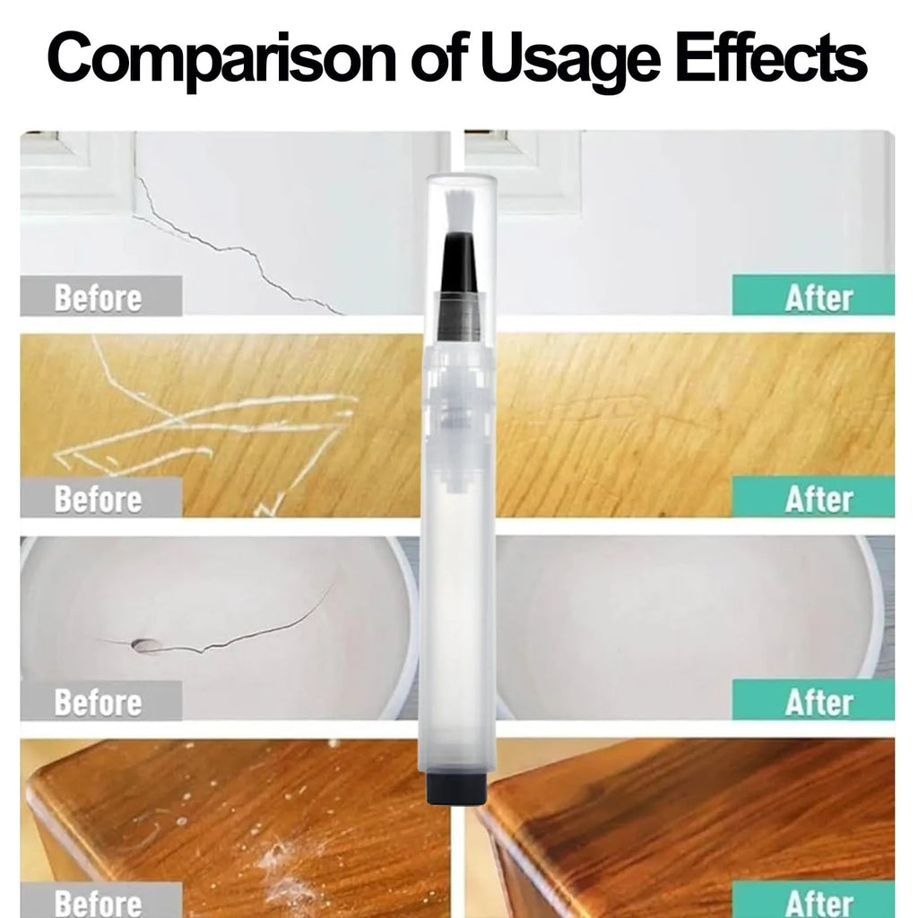 1pc Fillable -up Paint Pen Brush, Transparent Plastic Touch-Up Paint Pen, Refillable Paint Brush Pen, Furniture Repairs Tool Oasis Select