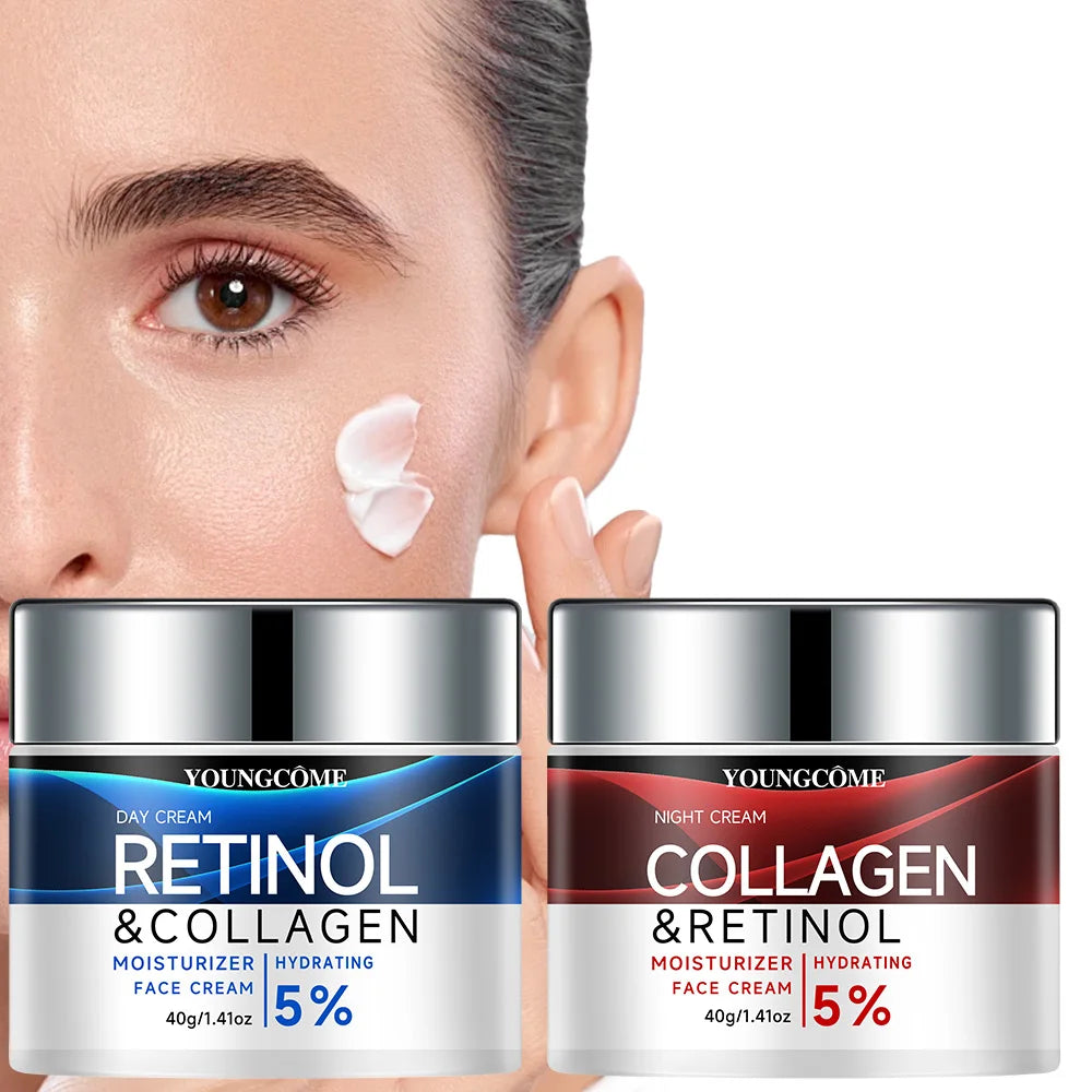 YOUNGCOME Collagen Retinol Face Cream Set – Hyaluronic Acid 2pc