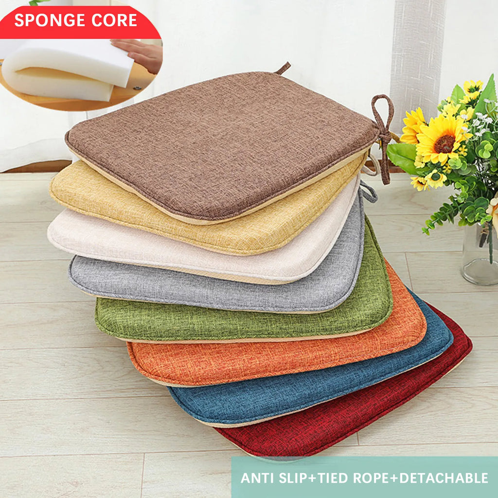 Chair Pads Non-Slip Seat Cushions Soft Chair Pad with Ties Horseshoe Seat Cushion For Dining Room/Office/Hotel/Garden Chairs Oasis Select