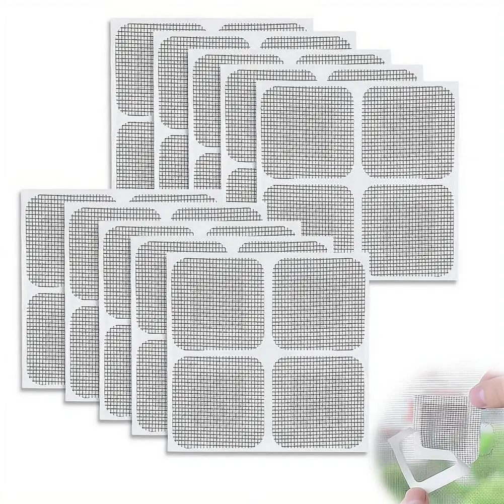 10Pcs Window Screen Repair Patch Self-adhesive Magic Tape Anti Mosquito Fly Bug Door Window Mesh Broken Holes Repair Sticker Oasis Select