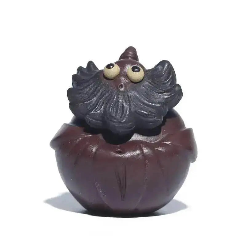 Purple Clay Tea Pet Wealth Brings Fortune Tea Ceremony Incense Holder Lid Accessories Tea Table Tea Play Can Oasis Select