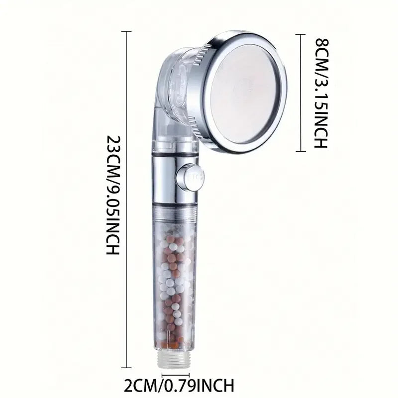 3-Mode Negative Ion Filter Handheld Shower Head | Water-Saving