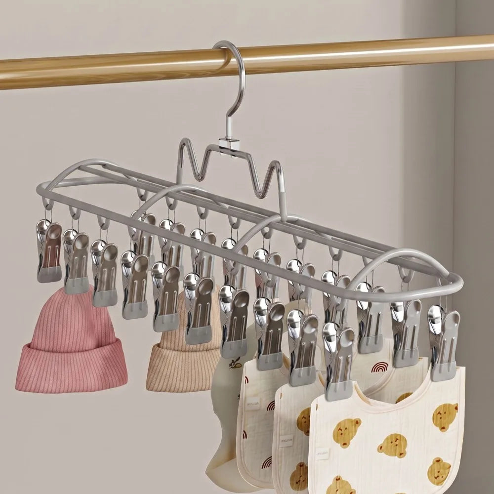 Portable Windproof Stainless Steel Clothes Drying Hanger