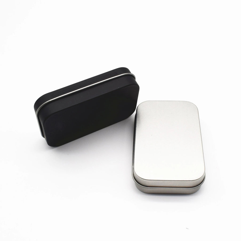 Mini Hinged Tin Box – Small Rectangular Metal Storage Container