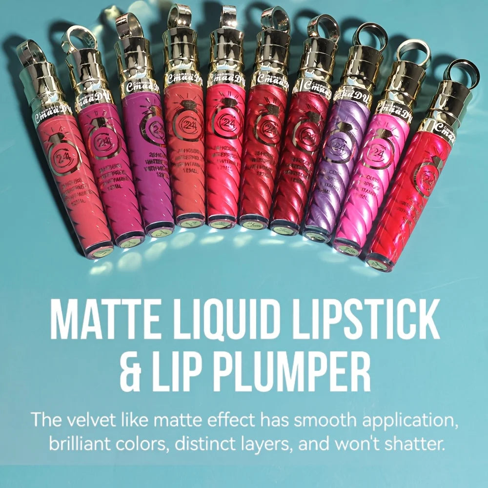 1 Pcs Matte Lip Gloss Waterproof Selection Spiral Glossy Lipstick Long-lasting Non-stick Cup Non-fading Exquisite Gift Oasis Select