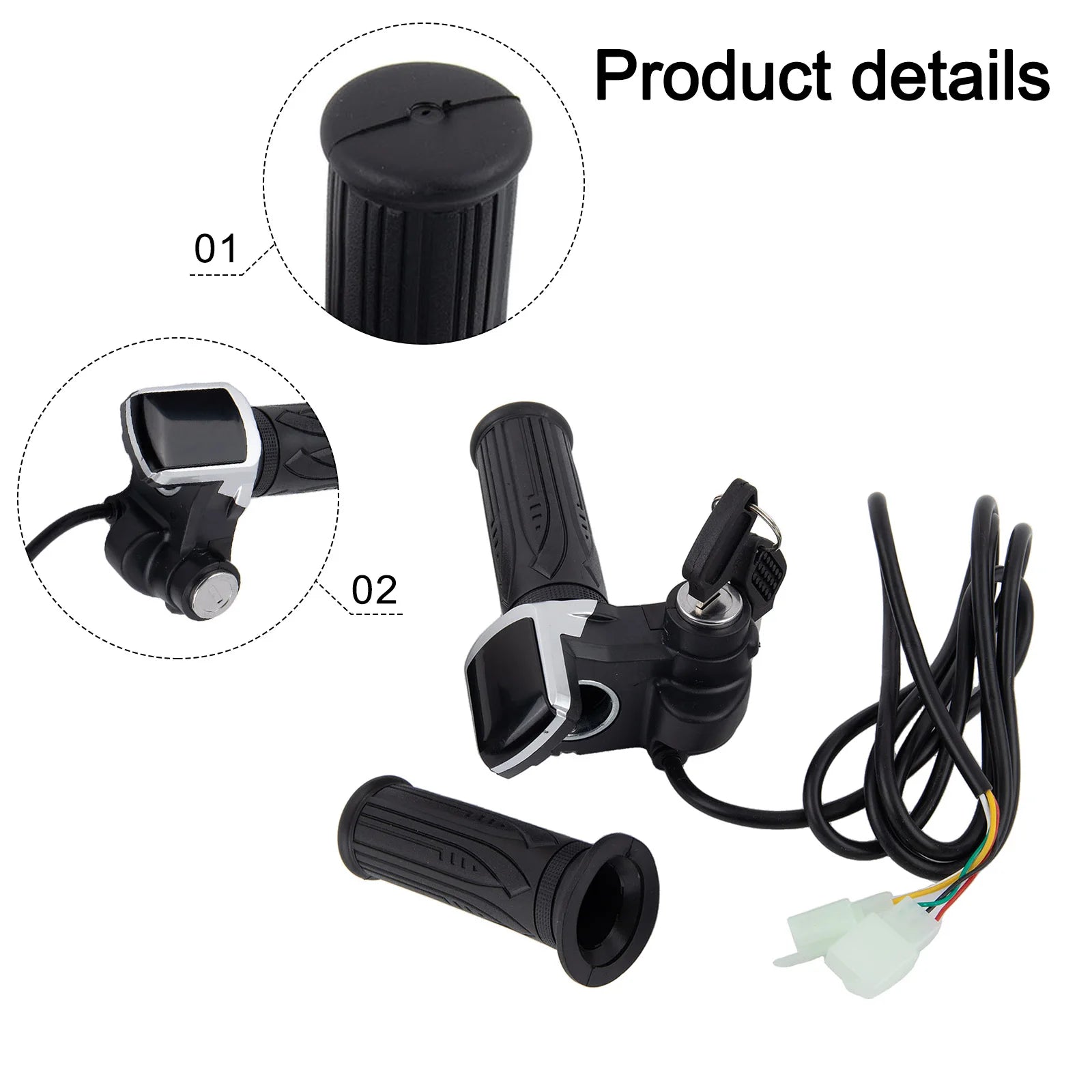 Throttle Assembly for Electric Bikes Integrated LCD Screen Compatible with Standard Voltage Systems of 24/36 Volts Oasis Select
