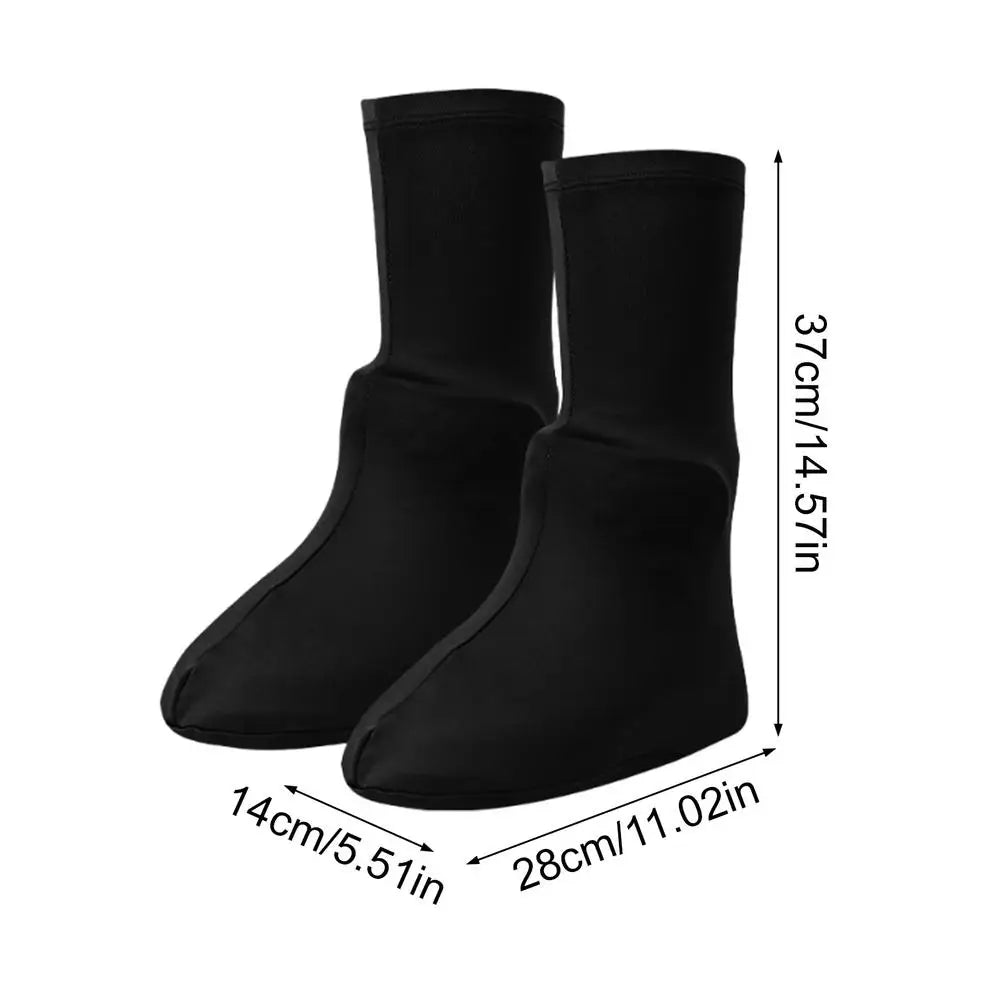 High Top Shoe Covers – Elastic Hiking Boot Protectors (1 Pair) Hiking Boot Covers Oasis Select Black