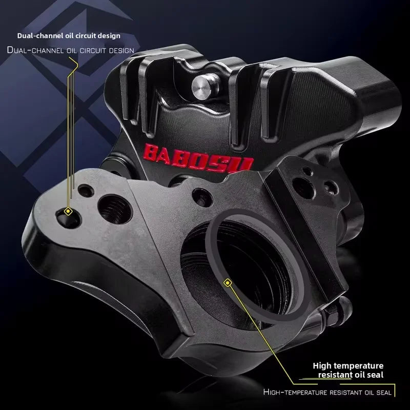 BABOSU FS-1 Racing Small Crab Brake Caliper High Performance 2-Piston Brake Pump for Electric Scooter Oasis Select