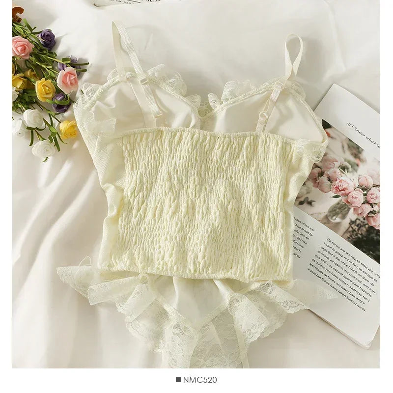Clothes Blouses Sexy Crop Tops Women Corset Lace Bandage T-shirt Camisole Woman Sling Tank Top Fashion Sleeveless Waistcoat Oasis Select
