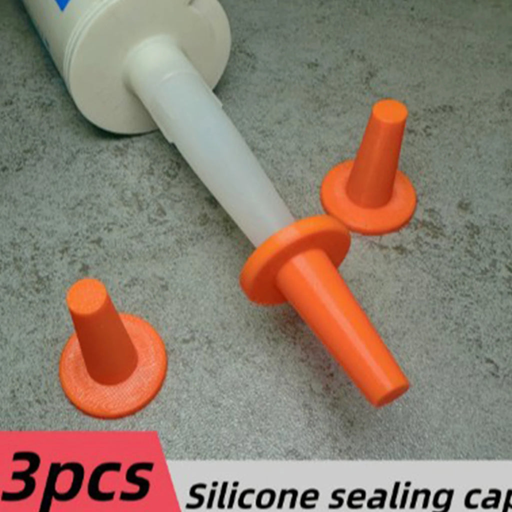 3Pcs Caulk Caps Glass Glue Tip Sealing Caps Glue Mouth Protective Cover Caulking Gun Nozzles Caps Red Caulk Saving Caps Reusable Oasis Select Default Title