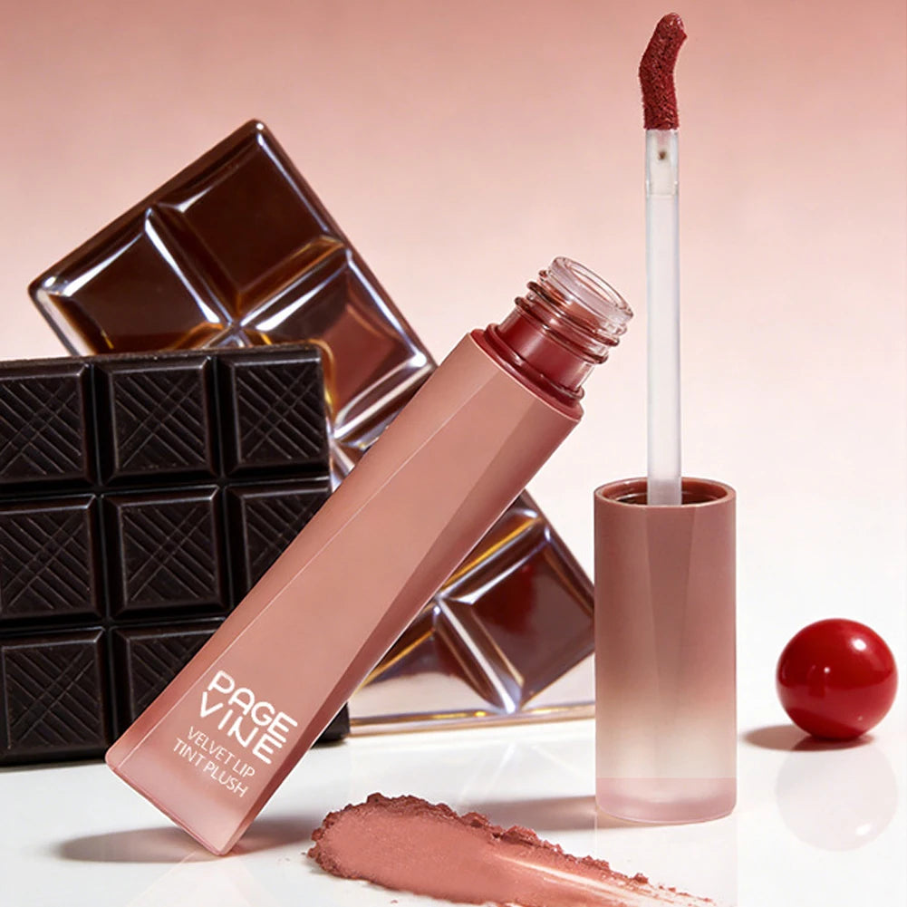 Velvet Matte Lip Mud Creamy Liquid Lipstick Smudge Proof Transfer Resistant Nude Red Brown Lip Gloss for Daily Makeup Oasis Select