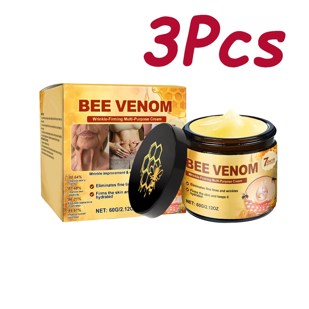 Bee Venom Firming Cream for Sagging Skin Lifting Tightening Anti Wrinkle Fade Fine Lines Hydrating Multi Action Body Cream Oasis Select 180g Boxed