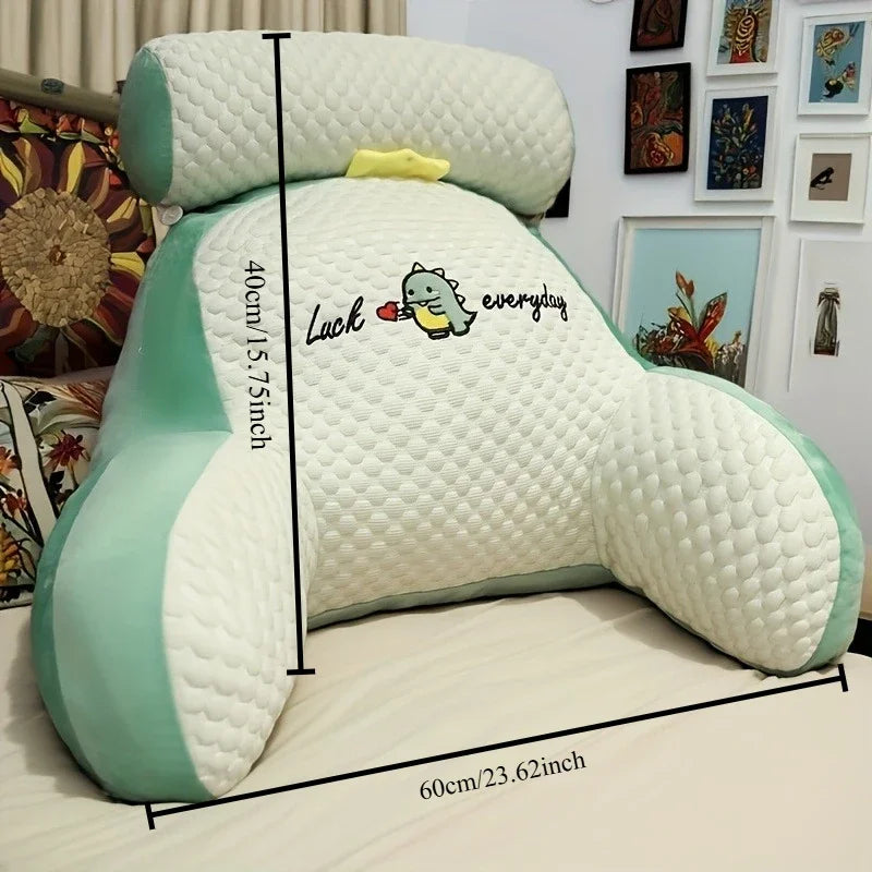 1pc Ergonomic Reading Pillow with Adjustable Back Support, Soft Lumbar Cushion for Bed, Sofa, Chair – Breathable & Comfortable Oasis Select