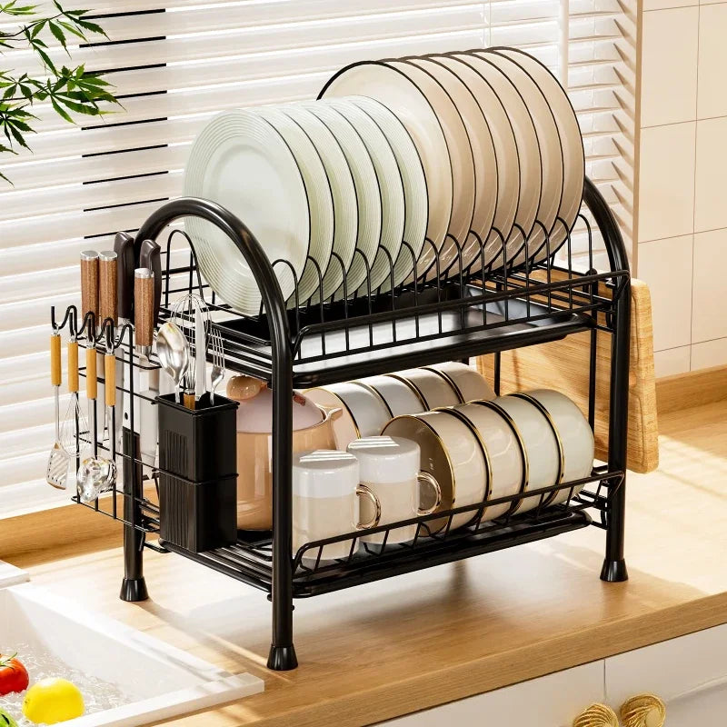 household countertop bowl and plate rack, dish rack, knife rack, chopstick cage integrated storage rack, dish cabinet Oasis Select
