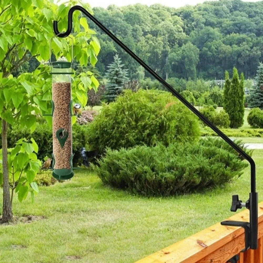 360° Rotating Bird Feeder Hook | Adjustable Steel Rail Hook