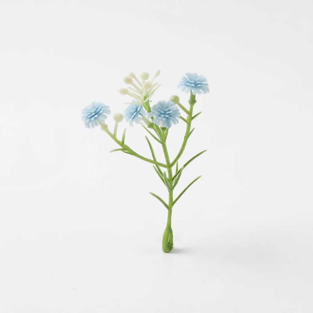 Artificial Flowers Gypsophila 8CM Fake Flowers For Home Decor Wedding Decorations Ornaments Craft Garland Accessories Oasis Select Light Blue