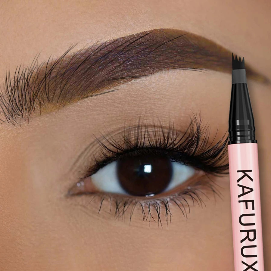KAFURUX 4-Point Waterproof Liquid Eyebrow Pencil | Long-Lasting
