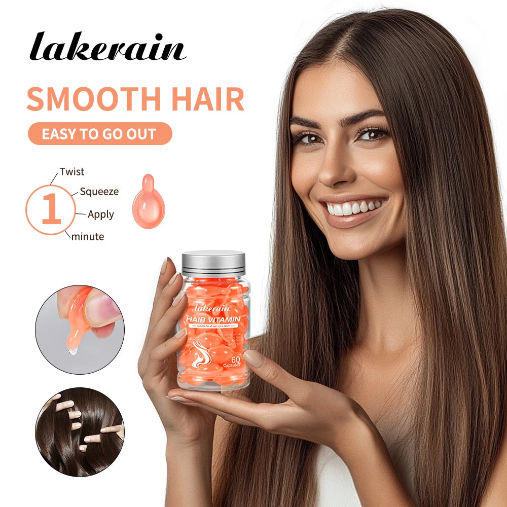 Moroccan Agam Vitamin Oil Hair Care Essence Damaged Nutrition Repair Hair Splitting Improvement Treatment Products 60 Capsules Oasis Select
