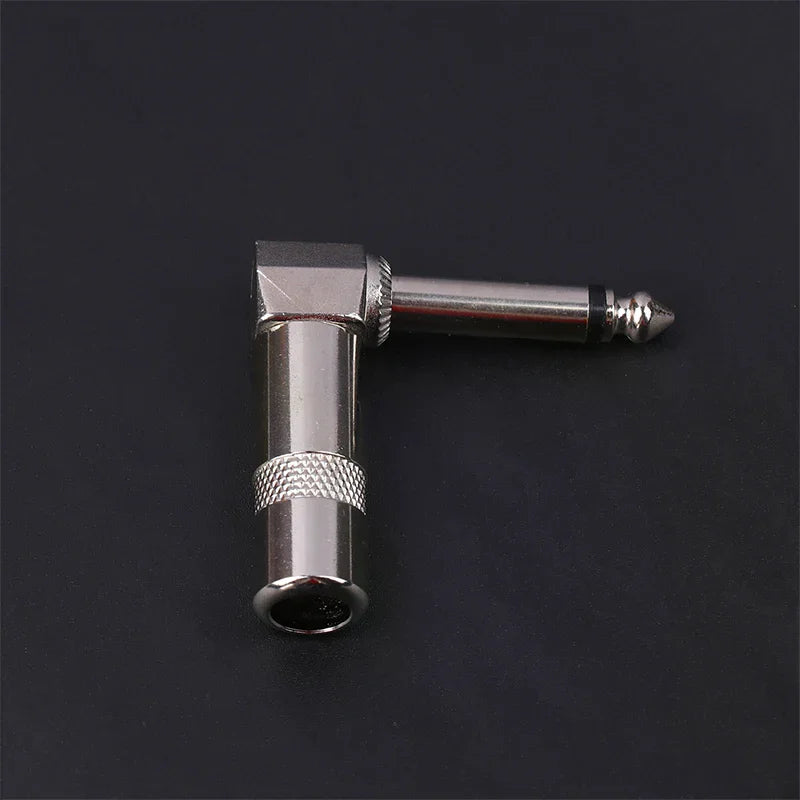 6.35mm Right Angle Mono Audio Jack | 90° Guitar Solder Plug