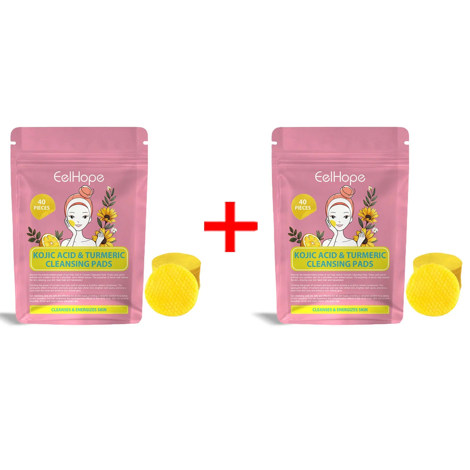 Turmeric Kojic Exfoliating Facial Pads – Brighten & Cleanse Facial Exfoliation Pads Oasis Select 80pieces in bag