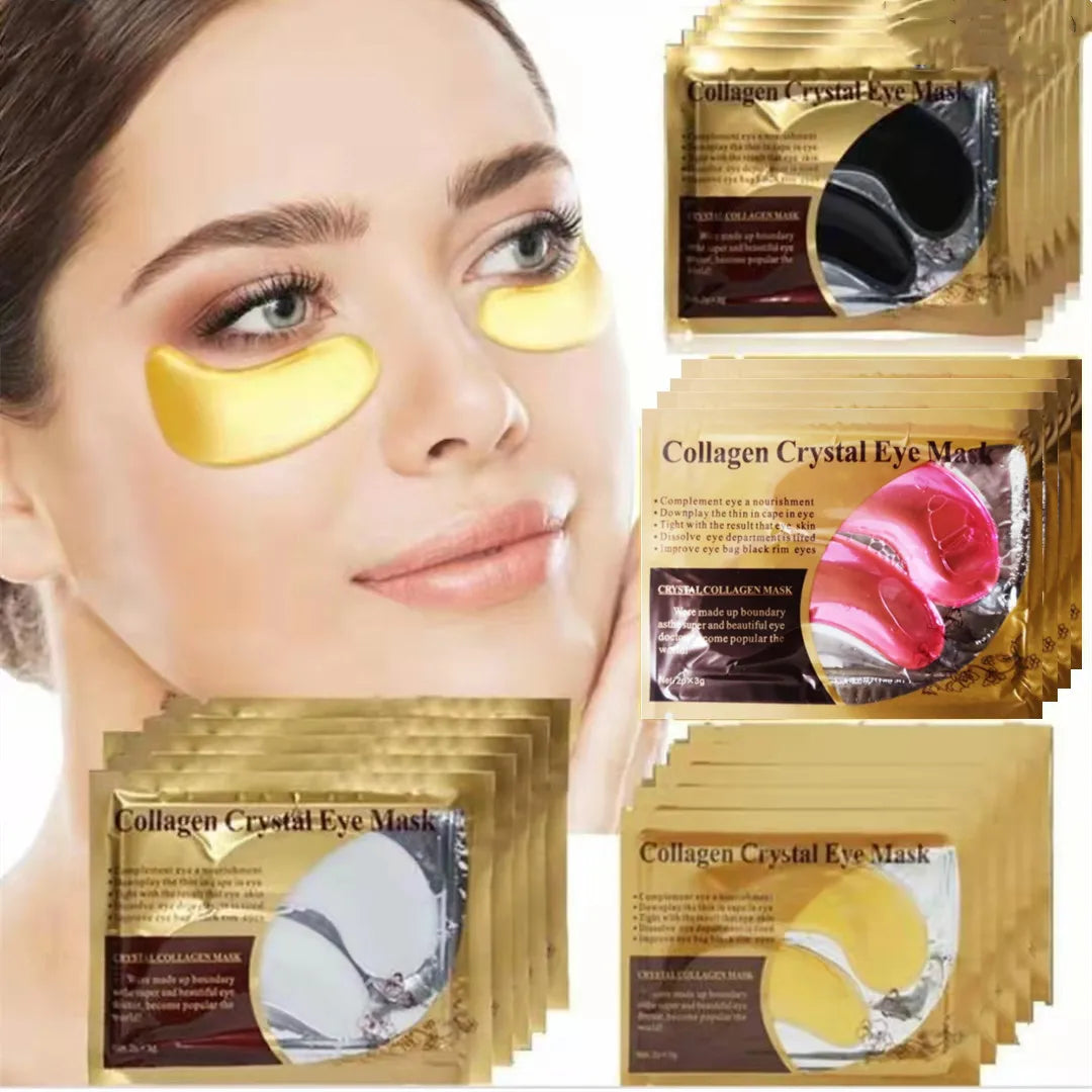 SADOER Gold Collagen Eye Patches – 10 Pairs | Firming & Hydrating Under Eye Mask Patches Oasis Select