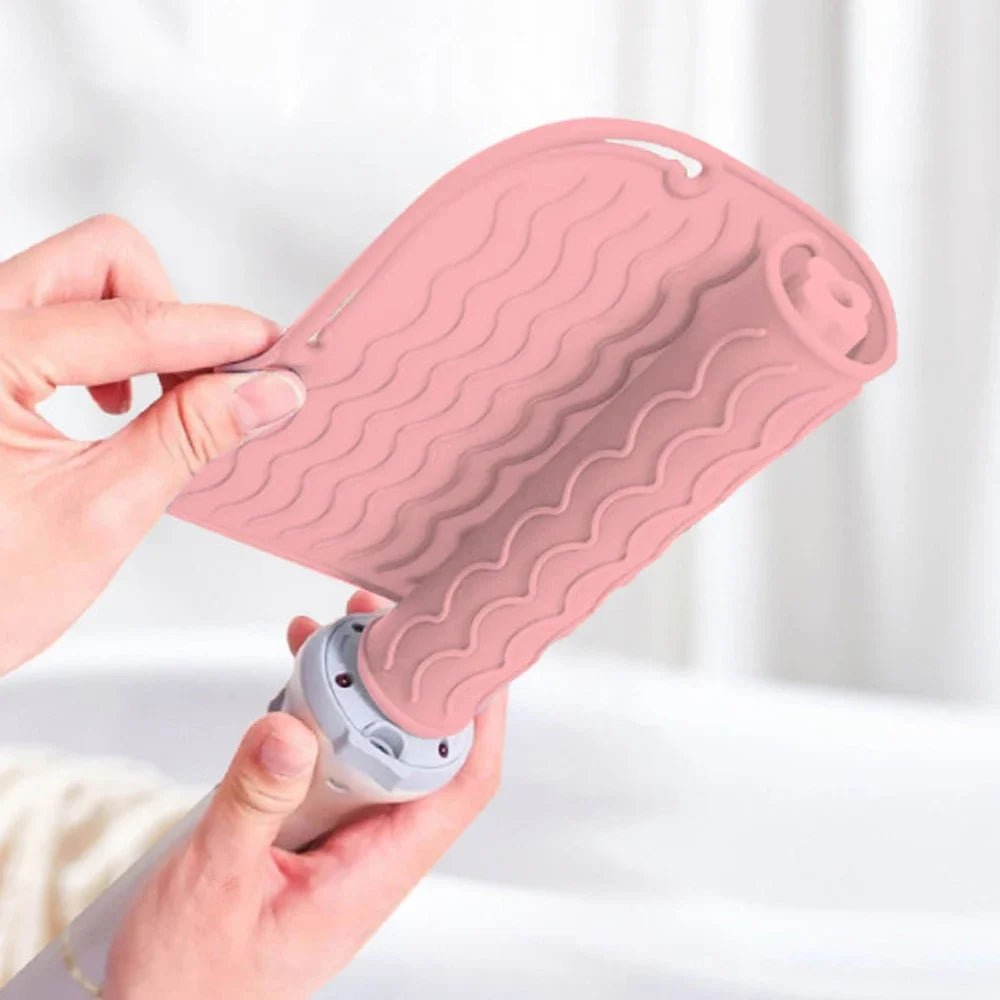 Styling Tools Heat Proof Mat Silicone Pad Anti Slip Portable for Hair Straightener Curling Iron Countertop Protector Oasis Select Light Pink