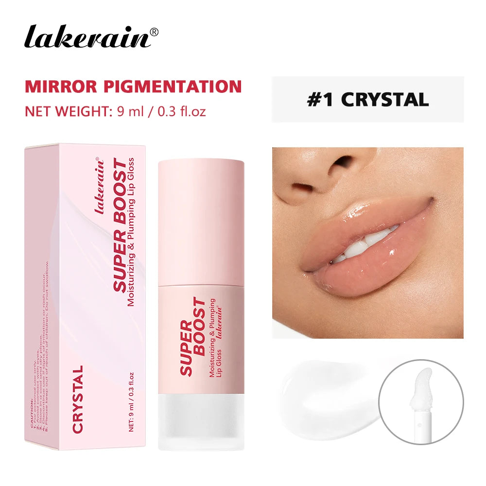 Moisturizing & Plumping Lip Gloss High Shine or Shimmer Finish Long Lasting Hydration Care Fresh Sensation Non-Sticky Lip Gloss Oasis Select Crystal