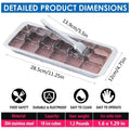 Stainless Steel Ice Cube Tray Stainless Steel Ice Cube Maker Freezer Square Ice Cube Mold tool Making for Milk and Drink Cooling Oasis Select Silver