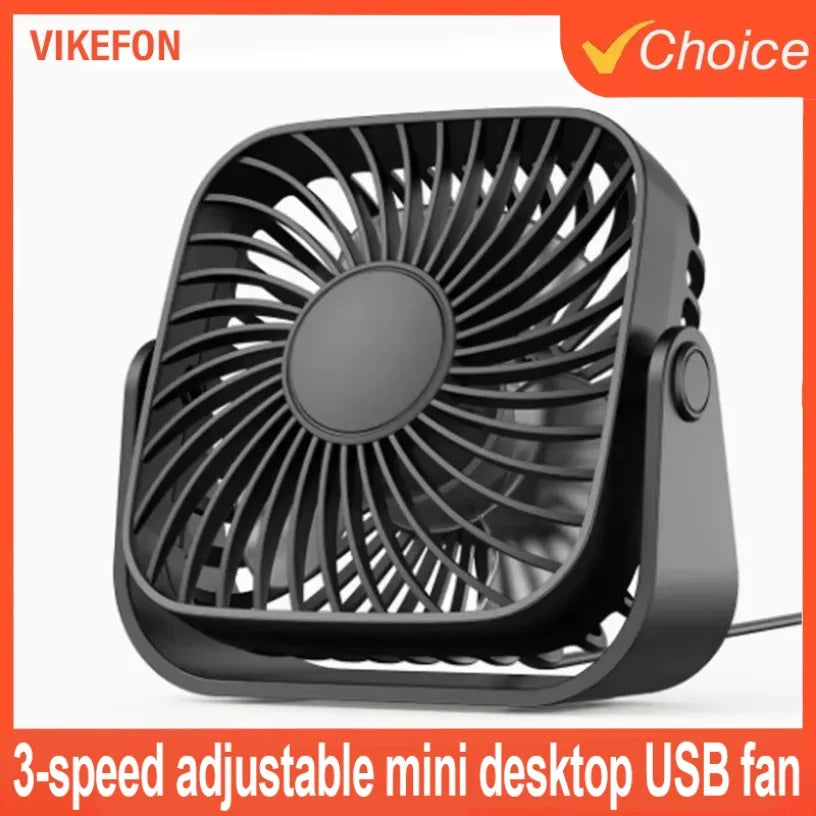 USB Desktop Small Fan Mini Desktop Ultra Quiet 3-speed adj High Power Removable Fan for Office Outdoor Library Dormitory Oasis Select