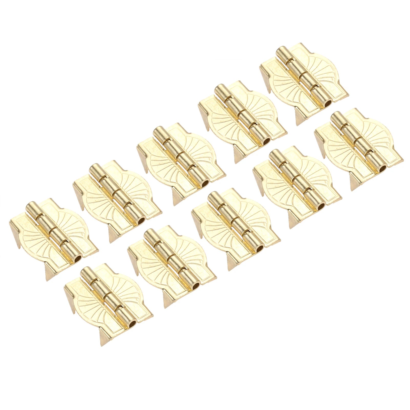10Pcs Metal Hinges Gold Color Luggage Hinges With Legs Cabinet Hinges Decorative Hinges For Wooden Box Suitcase Hardware 22*19mm Oasis Select 10pcs