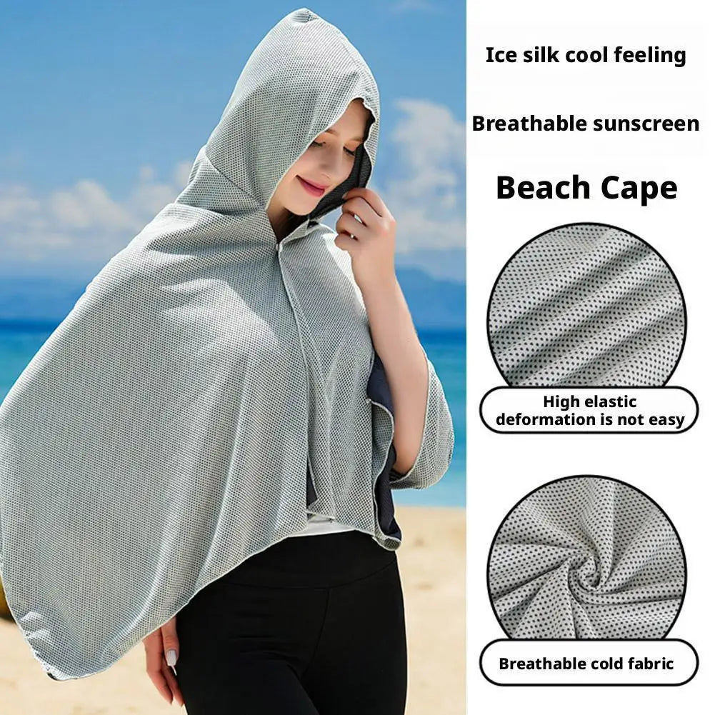 Cooling Hooded Poncho Towel – UV Protection & Quick Dry Sport Cooling Sport Poncho Oasis Select