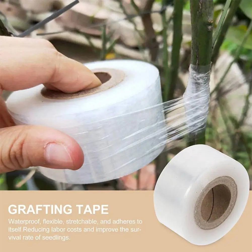 200M PE Grafting Film Stretchable Plant Grafting Tape For Fruit Tree Nursery Plants Seedlings Vine Floristry Winding Wrap Film Oasis Select