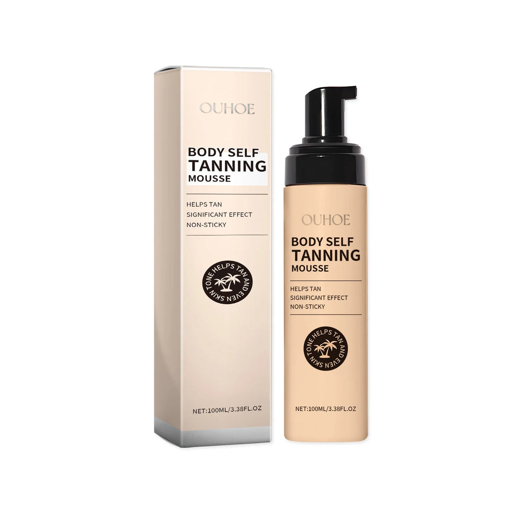 100ML Sunless Body Tanning Mousse Gentle Hydrating Enhance Healthy Gloss Improve Smoothness Non-greasy Bronzer Tanning Cream Oasis Select 100ml United States